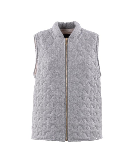 Shop FABIANA FILIPPI  Gilet: Fabiana Filippi gilet con paillettes.
Decorazione con paillettes.
Chiusura con zip.
Composizione: 20% seta, 17% cashmere, 11% alpaca, 4% poliestere.
Made in Italy.. CTD215F221 L522-8132